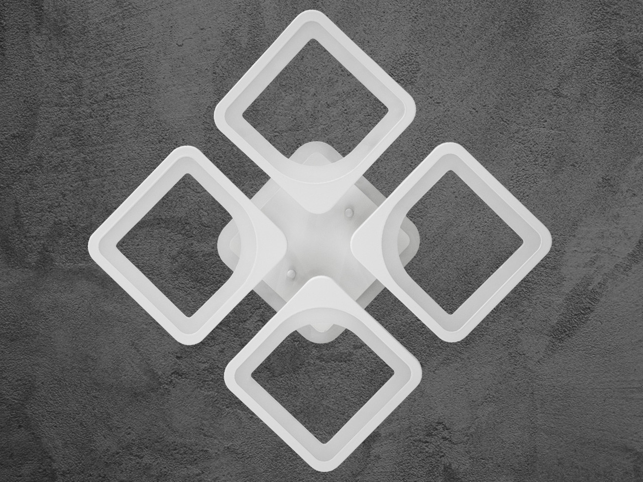 LED-люстра з пультом і підсвіткою в дитячу, колір білий, 75 W на 10 мм S8060-4WH-LS