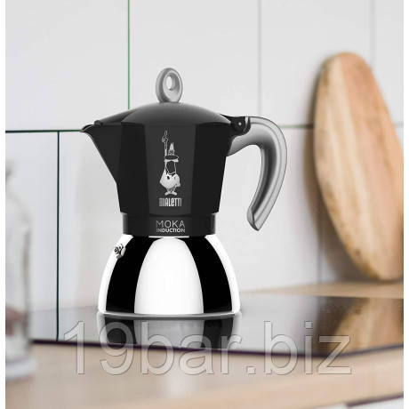 Кавоварка гейзерна Bialetti Black Moka Induction (4ч) 990006934, фото 1