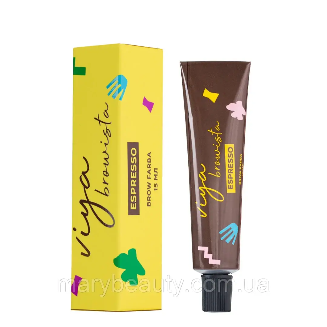 Фарба для брів BROWISTA ESPRESSO Dark Brown 15мл, VIYA, фото 1