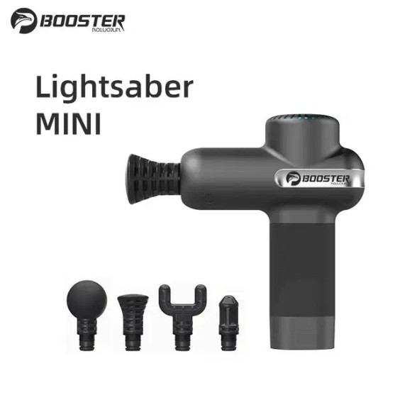 Перкусійний масажер для тіла та м'язів, ручний пістолет Booster Lightsaber LS Mini, фото 1