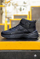 Зимові Чоловічі Кросівки Nike M2K Tekno Winter High Black / Найк М2К Текно Високі Чорні (Хутро), фото 3