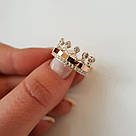 Срібна каблучка з золотими накладками, фото 3