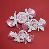 Набір Цукерки Брошка + дві резиночки Цукерка Конфета Конфетка Конфетки Новогодние резиночки Новорічні цукерки, фото 5