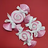 Набір Цукерки Брошка + дві резиночки Цукерка Конфета Конфетка Конфетки Новогодние резиночки Новорічні цукерки, фото 6