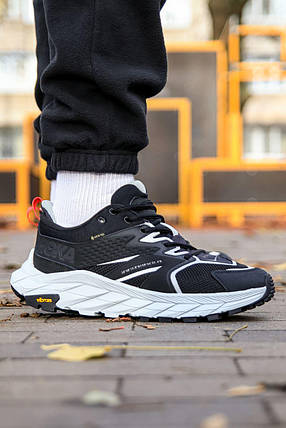 Зимові Чоловічі Кросівки Hoka x WTAPS Anacapa Low Gore-Tex / Хока ВТАПС Анакапа Гор Текс Низькі Чорні, фото 1