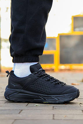 Зимові Чоловічі Кросівки Hoka Tor Ultra Low Gore-Tex Black / Хока Тор Ультра Гор Текс Низькі Чорні, фото 1
