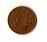 Велика Британія Король Георг VI ½ пенні, 1943 рік №1854, фото 3