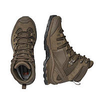 Черевики Salomon Quest 4D MID GTX Forces 2 Earth Brown чоловічі тактичні берці соломон кветг на мембрані, фото 5