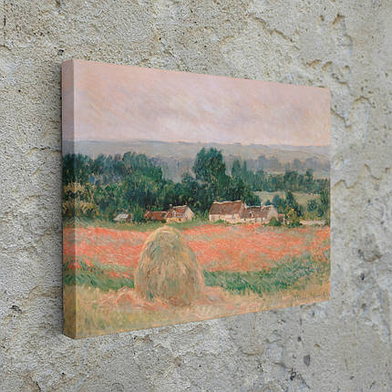 Картина на полотні "Стіг сіна в Живерні, Клод Моне, Claude Monet, Haystack at Giverny", 45×60см, фото 1