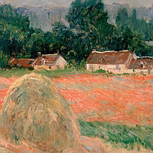 Картина на полотні "Стіг сіна в Живерні, Клод Моне, Claude Monet, Haystack at Giverny", 45×60см, фото 3