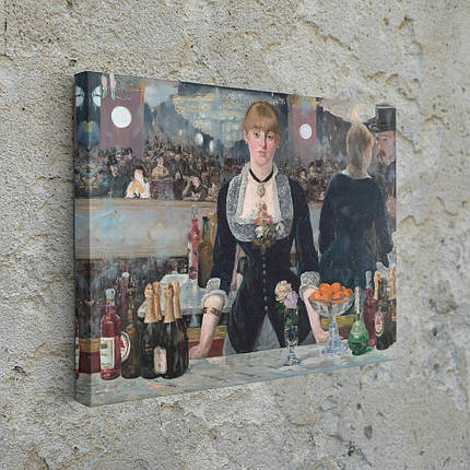 Картина на полотні "Бар Фолі-Бержер, Едуар Мане, Édouard Manet, A Bar at the Folies-Bergère", 45×60см, фото 1