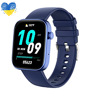 Смарт годинник жіночий прямокутний з динаміком великим екраном крокомір пульс тиск на маленьку руку