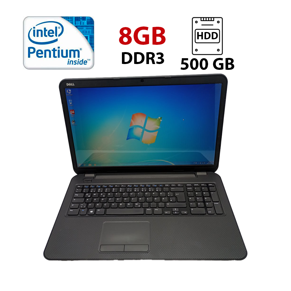 Ноутбук DELL 3721/ 17.3" (1600×900)/ Pentium 2127U/ 8 GB RAM/ 500 GB HDD/ HD
