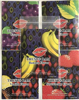 Набір латексних серветок Latex Dental Dams Assorted 100 шт., фото 3