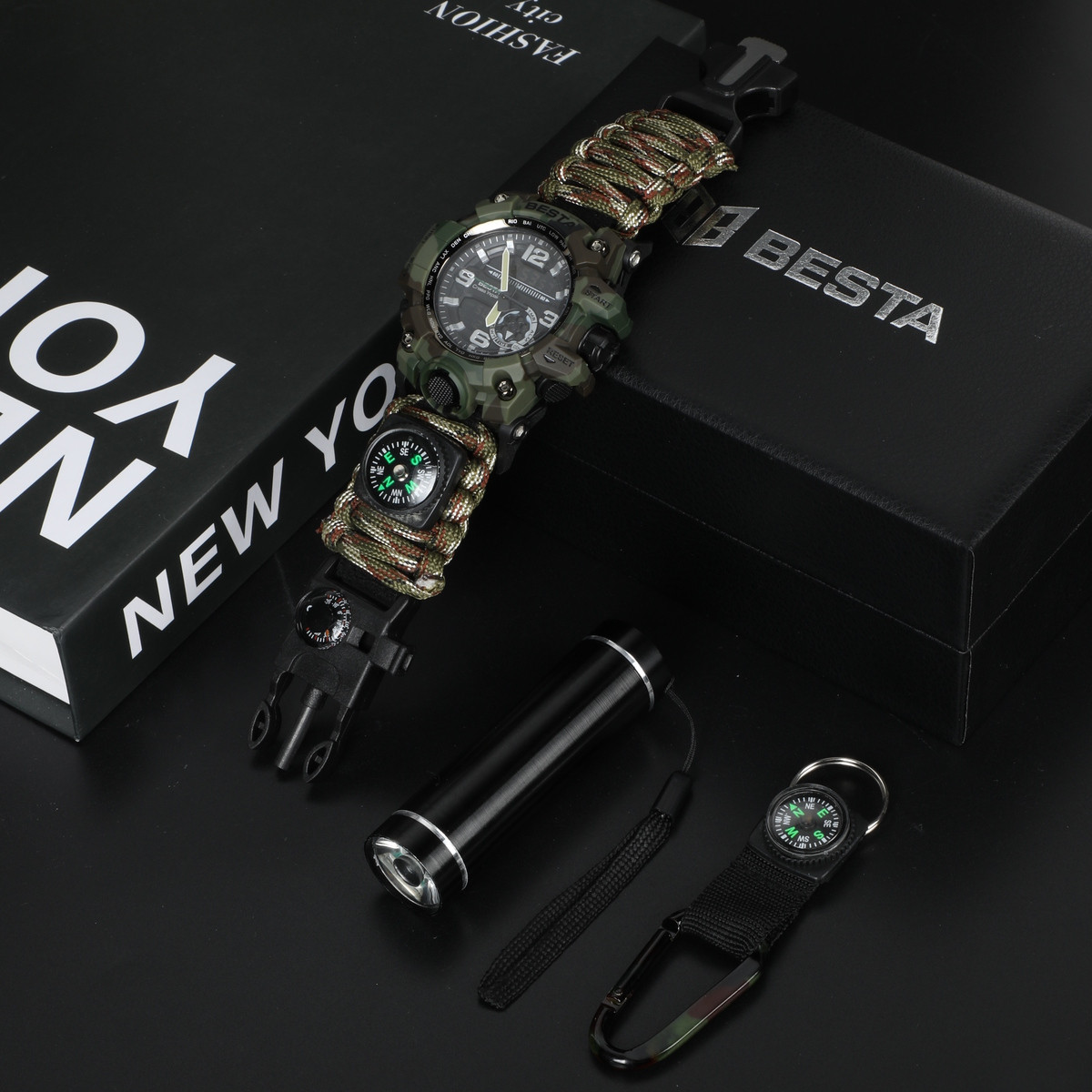 Besta Box Military Light подарунковий набір, з компасом, фото 1