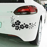 Наклейки на автомобіль - квіти білі, фото 2