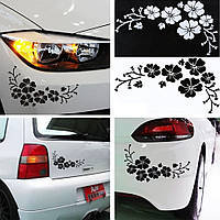 Наклейки на автомобіль - квіти білі, фото 6