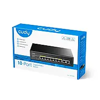 PoE-комутатор 10-портовий некерований Cudy GS1010PE 8 портів PoE+ гігабітний 120W (73-00502), фото 5