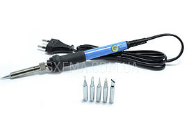 Паяльник з регулюванням температури WorkTech-947 60 Вт 220 В + 5 жал (набір)