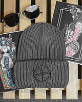 Шапка stone island grey ВТ4731