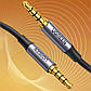 Аудіо кабель UGREEN 3.5mm 4-Pole M/M Audio Cable Alu Case 1m, фото 5