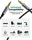 Аудіо кабель UGREEN 3.5mm 4-Pole M/M Audio Cable Alu Case 1m, фото 9