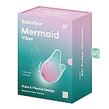 Вакуумний кліторальний стимулятор з вібрацією Satisfyer Mermaid Vibes Mint/Pink, 2 мотори - SX1209, фото 5