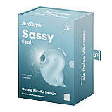Вакуумний кліторальний стимулятор з вібрацією Satisfyer Sassy Seal, 2 незалежні мотори - SX1210, фото 5