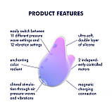 Вакуумний кліторальний стимулятор Satisfyer Mermaid Vibes Violet/Pink, 2 мотори - SX1219, фото 4