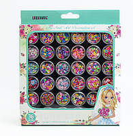 Добавки для Слайма Разноцветная Посыпка, Конфетти 36 шт Набор декора для маникюра (01182)