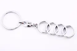 Брелок метал. Audi срібл. (емблема)