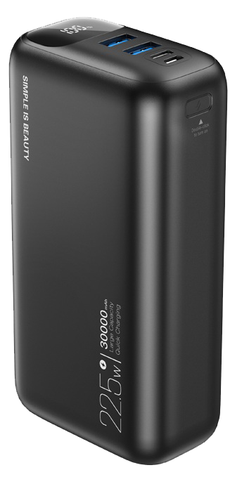 Портативний зарядний пристрій XO PR200 - 30000 mAh PD20W + QC22.5W Black