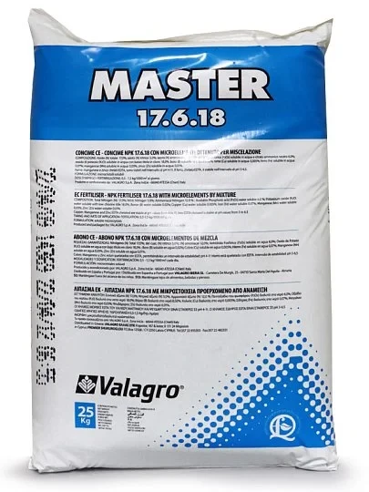 Добриво Майстер Master 17+6+18 25 кг Valagro Валагро Італія