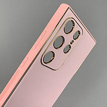 Чохол для Samsung Galaxy S24 Ultra шкіряний матовий чохол на телефон самсунг с24 ультра рожевий u9h, фото 4
