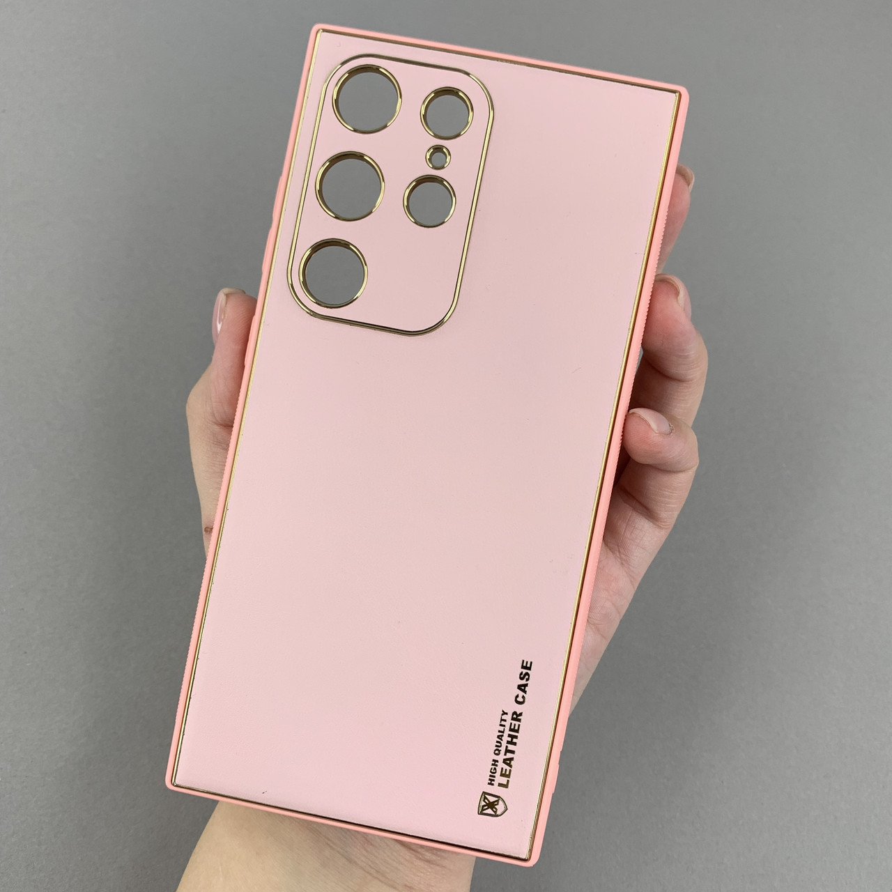 Чохол для Samsung Galaxy S24 Ultra шкіряний матовий чохол на телефон самсунг с24 ультра рожевий u9h