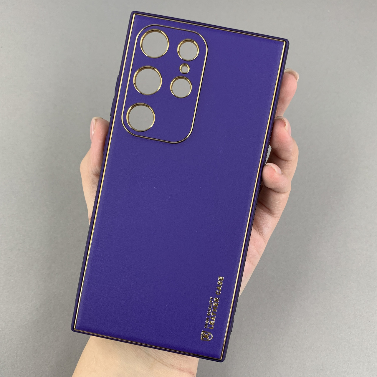 Чохол для Samsung Galaxy S24 Ultra шкіряний матовий чохол на телефон самсунг с24 ультра фіолетовий u9h