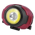 Ліхтар налобний на батарейках 1801-COB+LED Чорний з червоним, фото 4