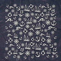 Темно-синя морська бандана