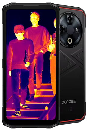 Захищений смартфон DOOGEE Fire 6 Abyss Black 6/256Gb Тепловізор 10400mAh Unisoc T606 Octa Core, фото 1