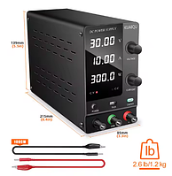 Імпульсний лабораторний блок живлення KUAIQU SPPS-C3010 30 V 10 A Black