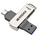 Флешка Kodak K273 USB 3.2 & Type-C OTG 128 GB металева Сріблястий, фото 4