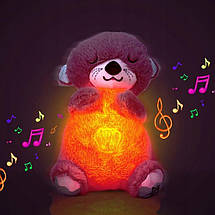 М'яка іграшка нічник із функцією дихання від батарейок, "Видра" 25 см/Нічник для дітей/Нічник для сну, фото 2