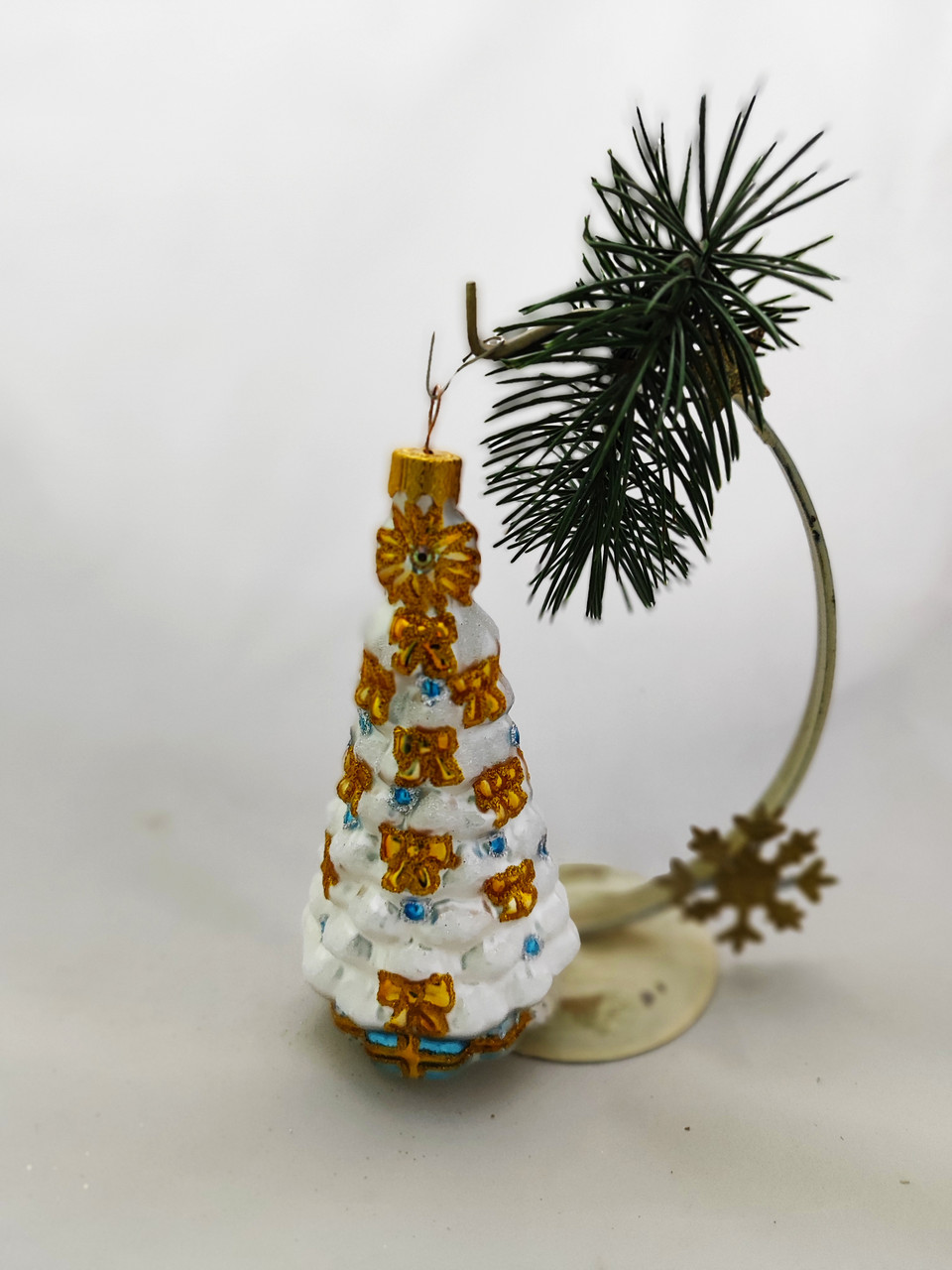 Новорічна іграшка "Ялинка велика біла"