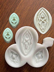 Ексклюзив. Силіконовий молд для шоколаду та ін "Жіночі полові органи 18+"