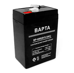 Акумуляторна батарея 6В 5.5А/год, BAPTA BP-680 70х45х95мм для ліхтарика, ДБЖ, вагів