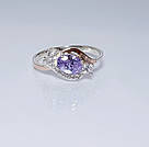 Срібна каблучка з золотими напайками, фото 4