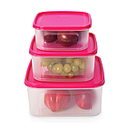 Набір харчових контейнерів пластикових з кришкою Modular на 0,9л, 1,6л та 2,8л, фото 5