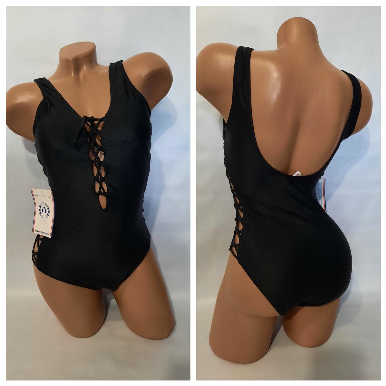 Купальник цельній черній ро 52 54 56 змер48 50 52 54 56 58 60, фото 1