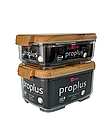 Набір контейнерів акрилових ProPlus (2шт) прямокутної форми з бамбуковою кришкою на 1,4л і 2л, фото 9