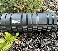 Масажний ролик (роллер) PowerPlay 4025 Massage Roller Чорний (33x14см.), фото 5